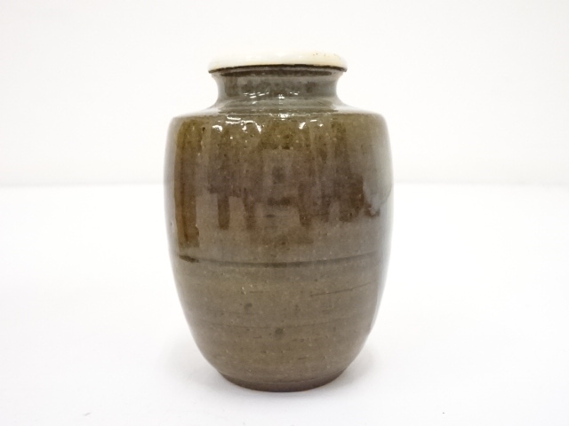 茶道具 備前 肩衝 茶入 共箱(K-LC665) 茶道具 備前 肩衝 茶入 共箱(K-LC665)